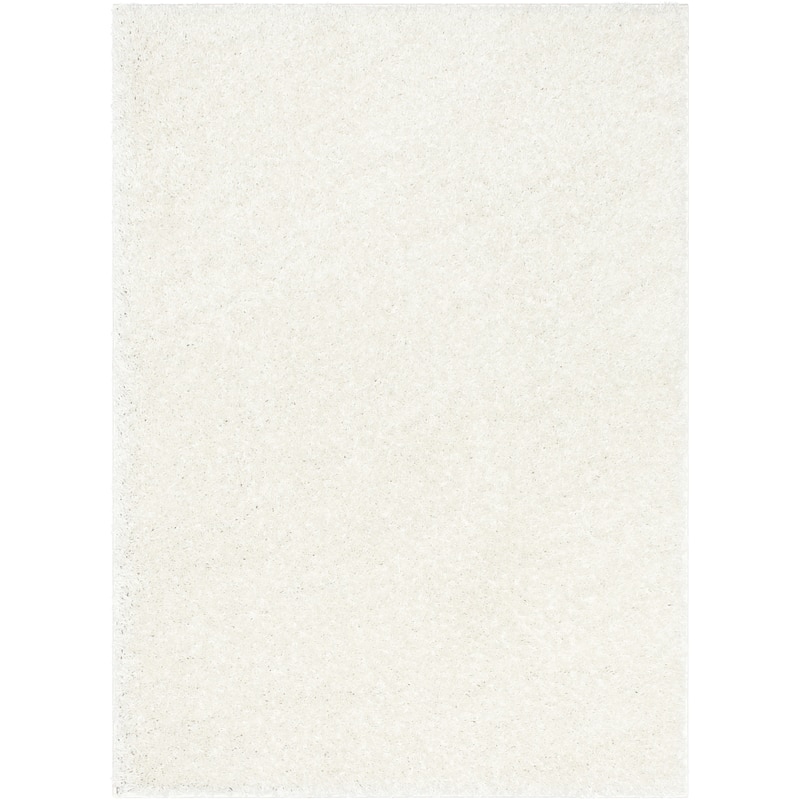 Well Woven Elle Basics Emerson Plain Shag Area Rug - 5' 3" x 7' 3" - Ivory
