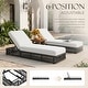preview thumbnail 19 of 112, Patio Recline Chairs Adjustable Chaise Lounge with Cushions (Set of 2)