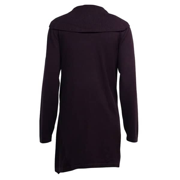 Shop Style Co Women S Faux Leather Trim Tunic Sweater Free