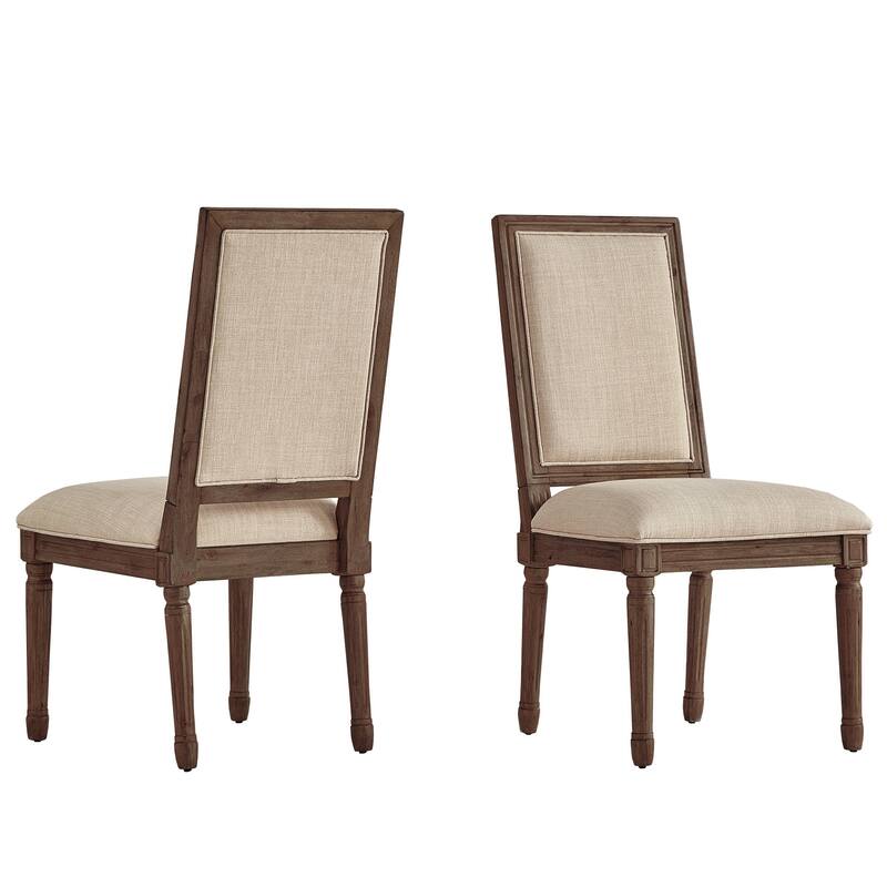 Deana Rectangular Linen Dining Chairs (Set of 2) by iNSPIRE Q Artisan