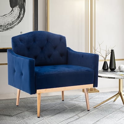 Tufted Decorative Fabric Armchair