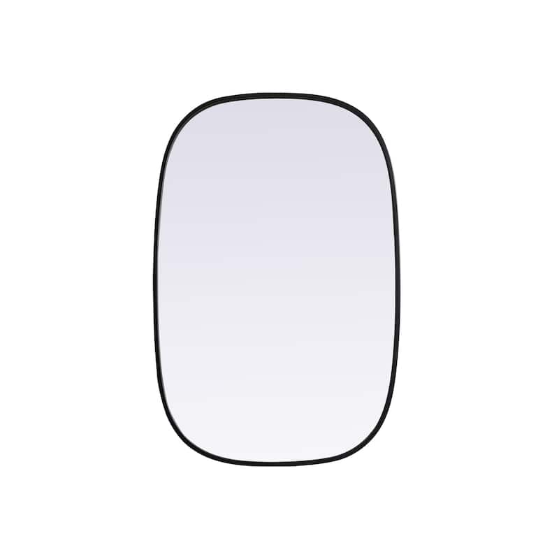 Elegant Lighting MR2B2436 Brynn 24" W x 36" H Modern Oval Bathroom - Black