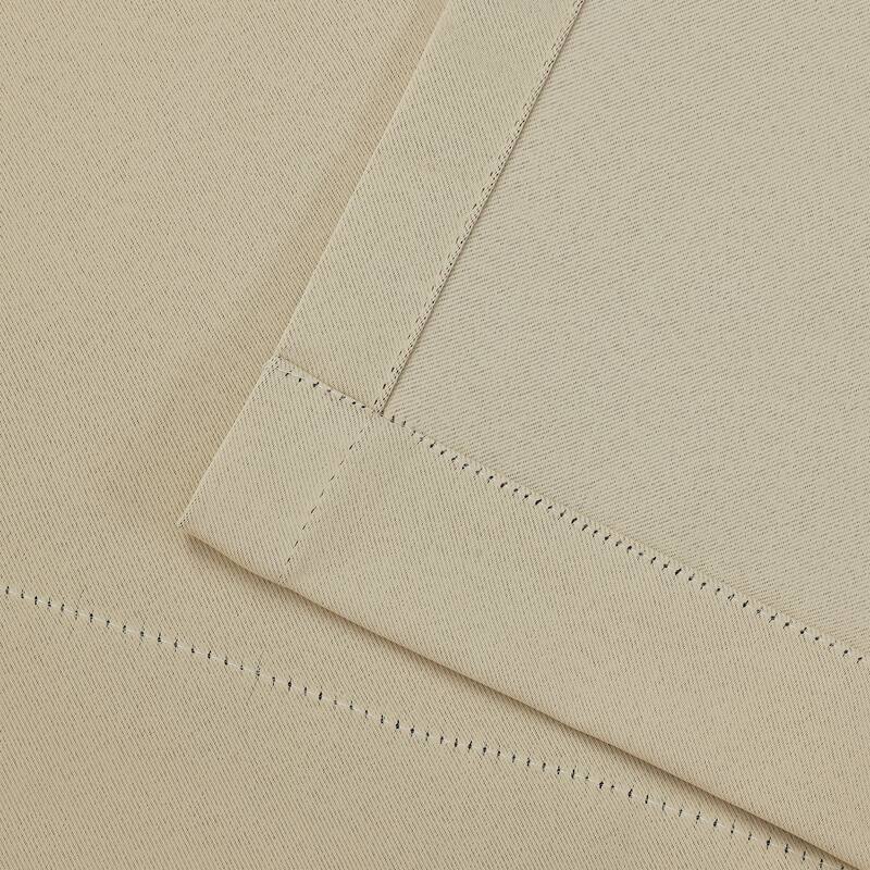 Modern Solid Room Darkening Blackout Curtains, Rod Pocket, Set of 2