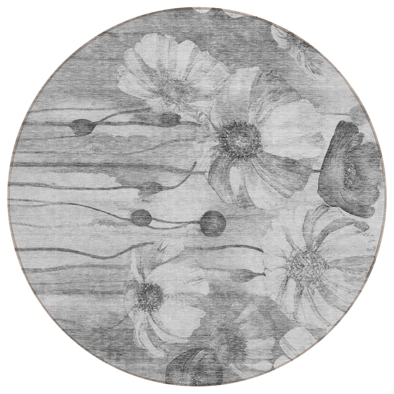 HomeRoots Floral Transitional Rectangle Outdoor Rug