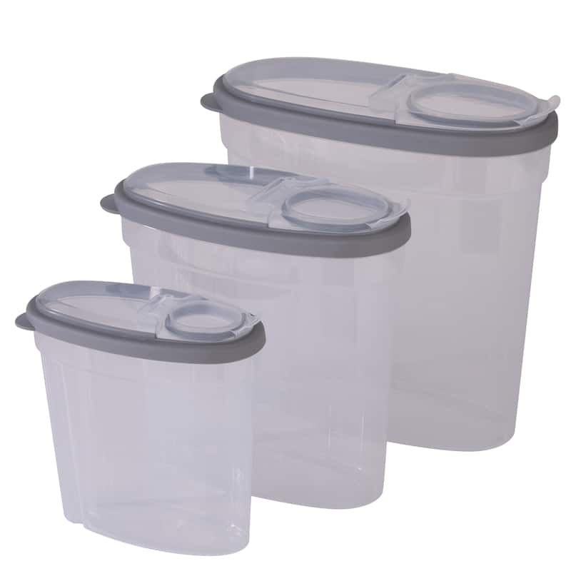 Kitchen Details 3 Pack Cereal Containers - Clear