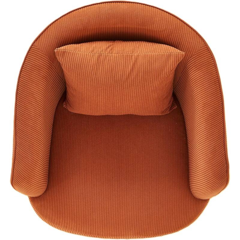 Modern Channel Corduroy Velvet Accent Chair with Black Metal Legs Luxurious Design and Comfortable Seating Ideal