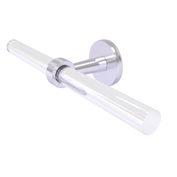 Allied Brass Clearview Collection 2 Arm Guest Towel Holder with Groovy Accents