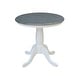 preview thumbnail 68 of 69, International Concepts 30-inch Round Pedestal Table 29.1"H - White/Heather Gray