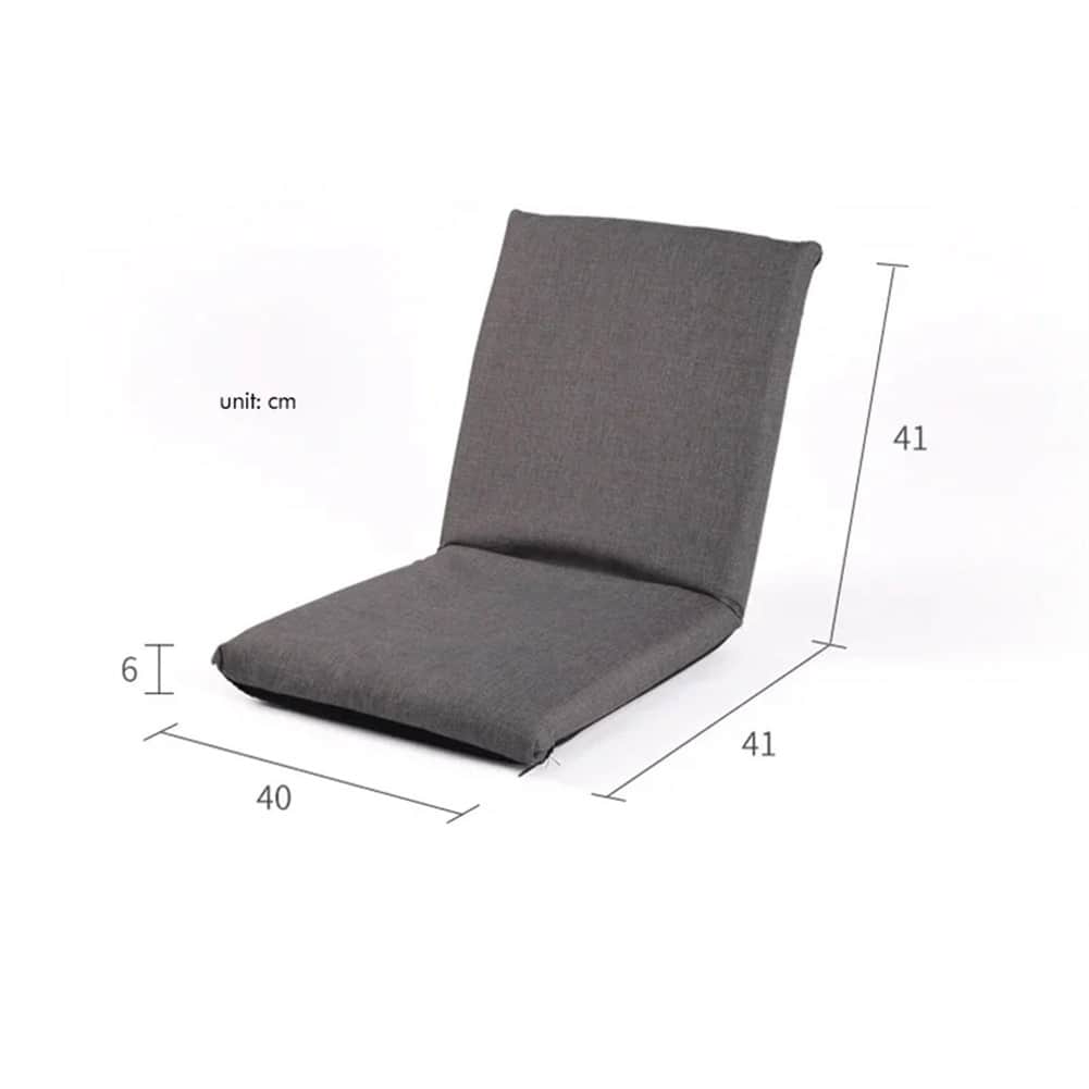 Adjustable Floor Chair, 6-Position Folding Padded Gaming Sofa Chair, Cushioned Back Support, Lazy Sofa for Reading
