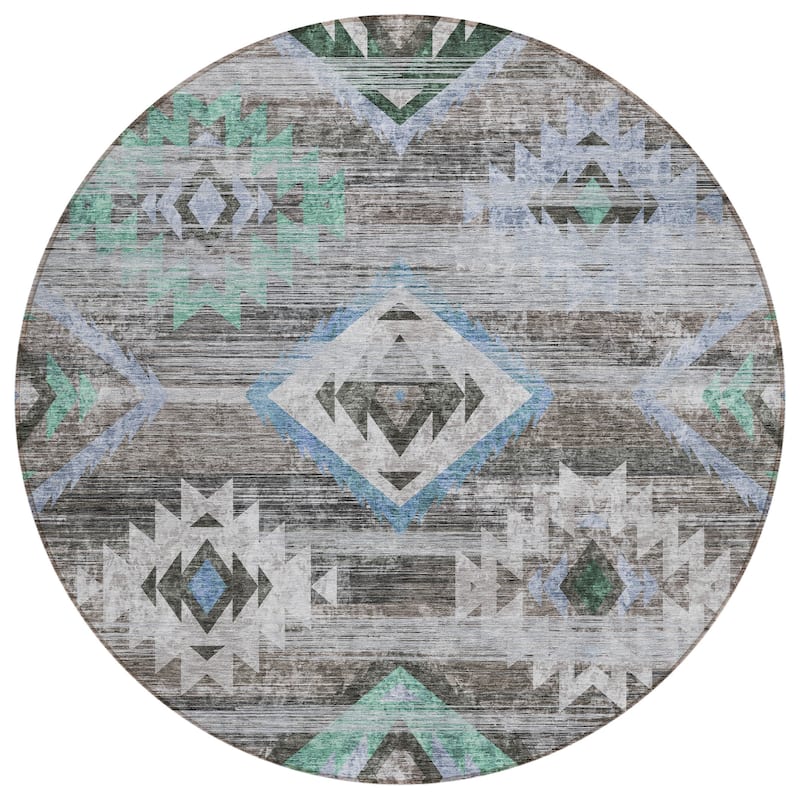 Machine Washable Indoor/ Outdoor Chantille Boho Global Rug