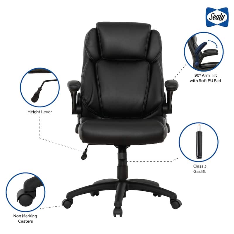 Sealy® Atlas Swivel Executive Office Chair with Arms