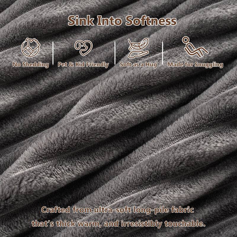 HOOOWOOO U-Shaped Plush Corduroy Modular Sectional Sofa with Chaise Lounge