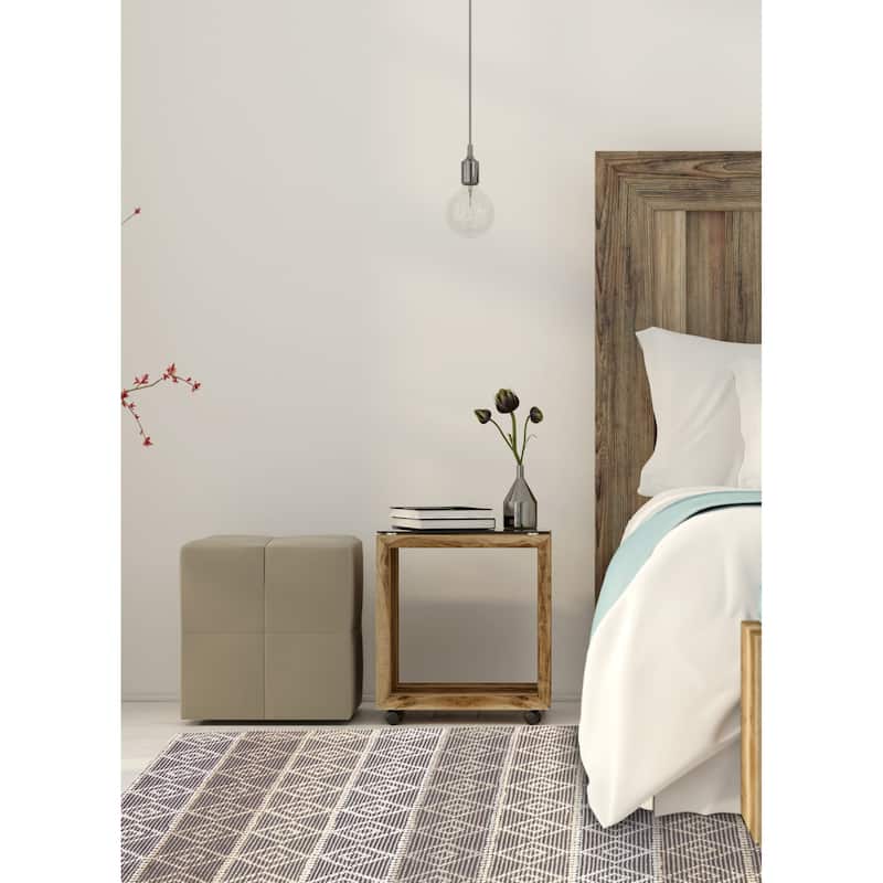 ECARPETGALLERY Braid weave Sienna Grey Wool Rug - 5'0 x 7'10