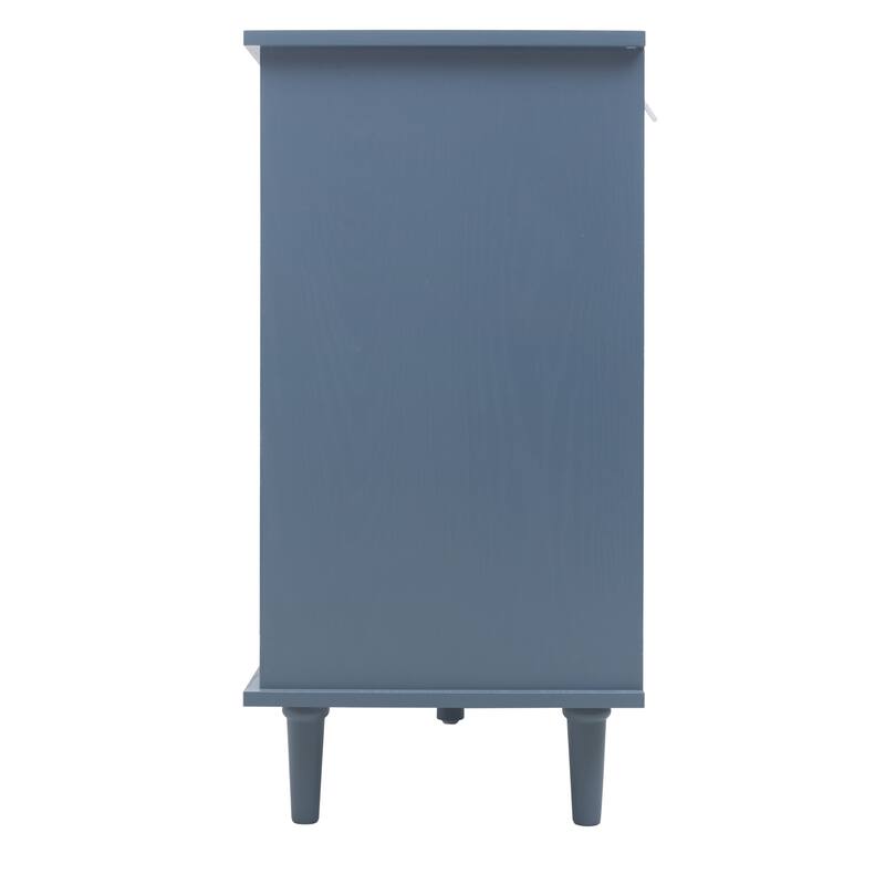 GDFStudio - American Classic Wooden Storage Cabinet with 2 Doors and 3 Drawers