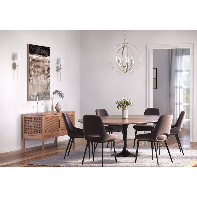 Elara Collection One-Light New Traditional Brushed Nickel Wall Light - 5.75 in x 4.37 in x 16.62 in