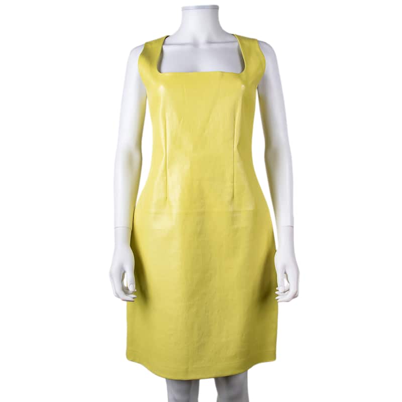 Bottega Veneta Shiny Nappa Leather Dress - 42