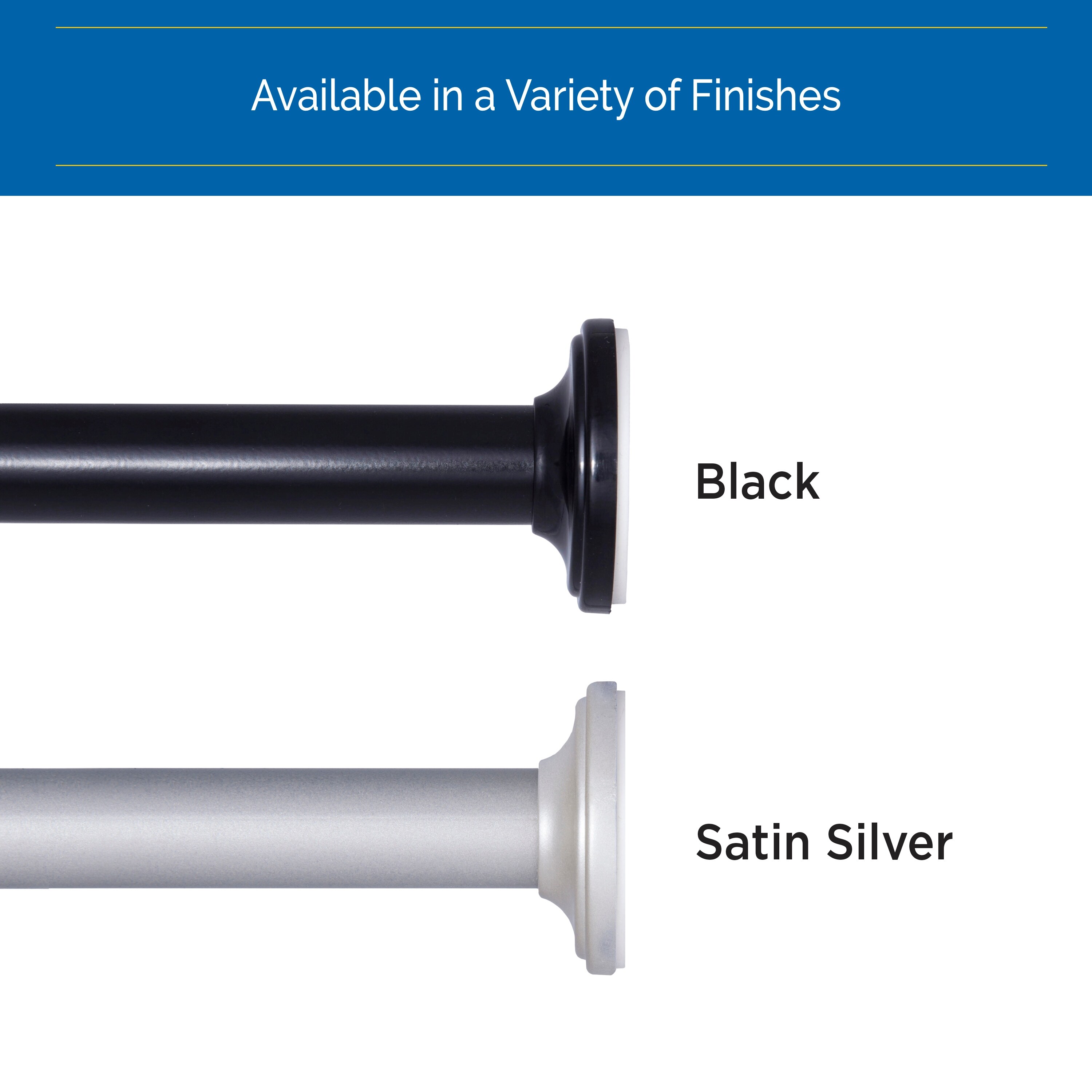 Sun Zero 5/8 Inch Adjustable Room Darkening Tension Rod 28 to 60 Inches-image