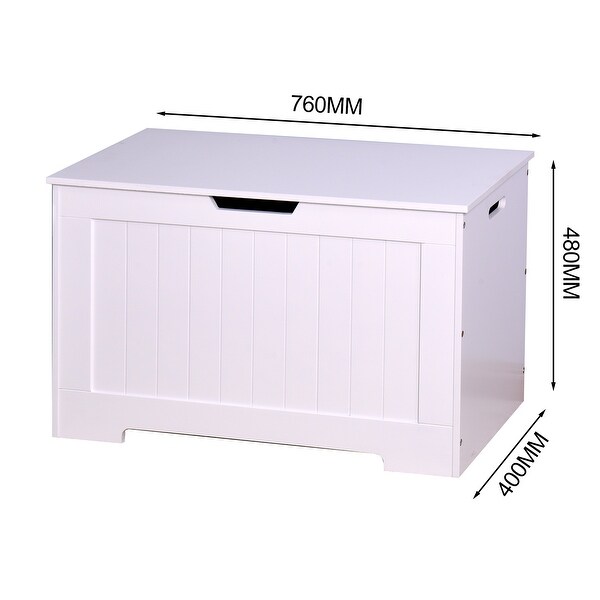 Lift Top Entryway Storage Chest Bench with 2 Safety Hinge Wooden