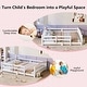 preview thumbnail 8 of 74, Montessori Solid Pine Floor Bed with Full-Length Safety Fence & Slatted Base by Harper&Bright Designs
