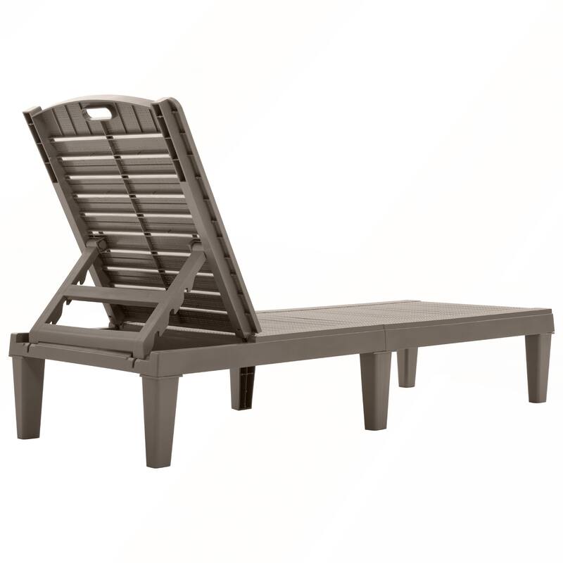 2-Piece Outdoor Chaise Lounges with Adjustable Backrest