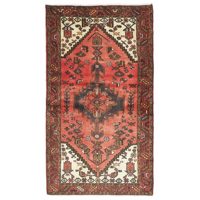 ECARPETGALLERY Hand-knotted Andelz Red Wool Rug - 3'5 x 6'0