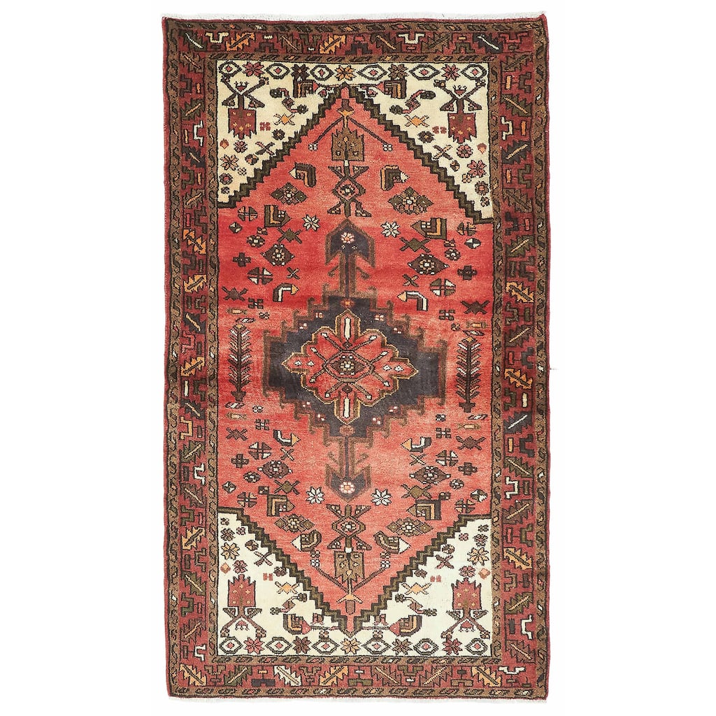 ECARPETGALLERY Hand-knotted Andelz Red Wool Rug - 3'5 x 6'0