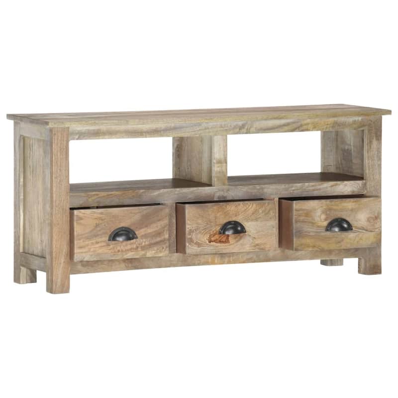 vidaXL TV Stand 43.3"x11.8"x19.7" Solid Wood Mango