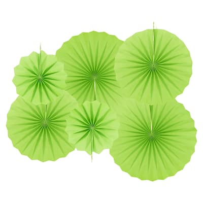Hanging Paper Fans Party Set 12Pcs Decoration for Home Birthday Wedding Green