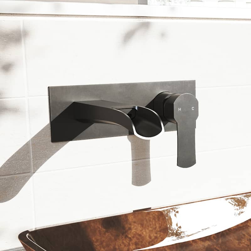 VIGO Cornelius 3" H Single Handle Wall Mount Bathroom Faucet