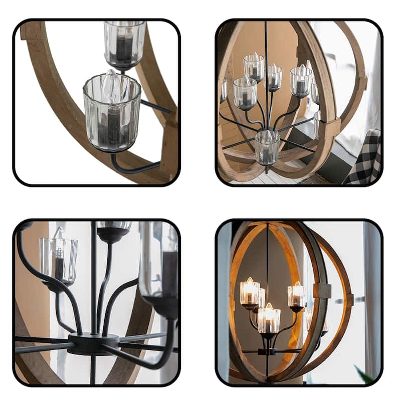 9- Light Globe Chandelier