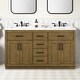 preview thumbnail 33 of 127, Bailey Bathroom Vanity with Power Bar 60" - Almond Latte with Matte Black Hardware