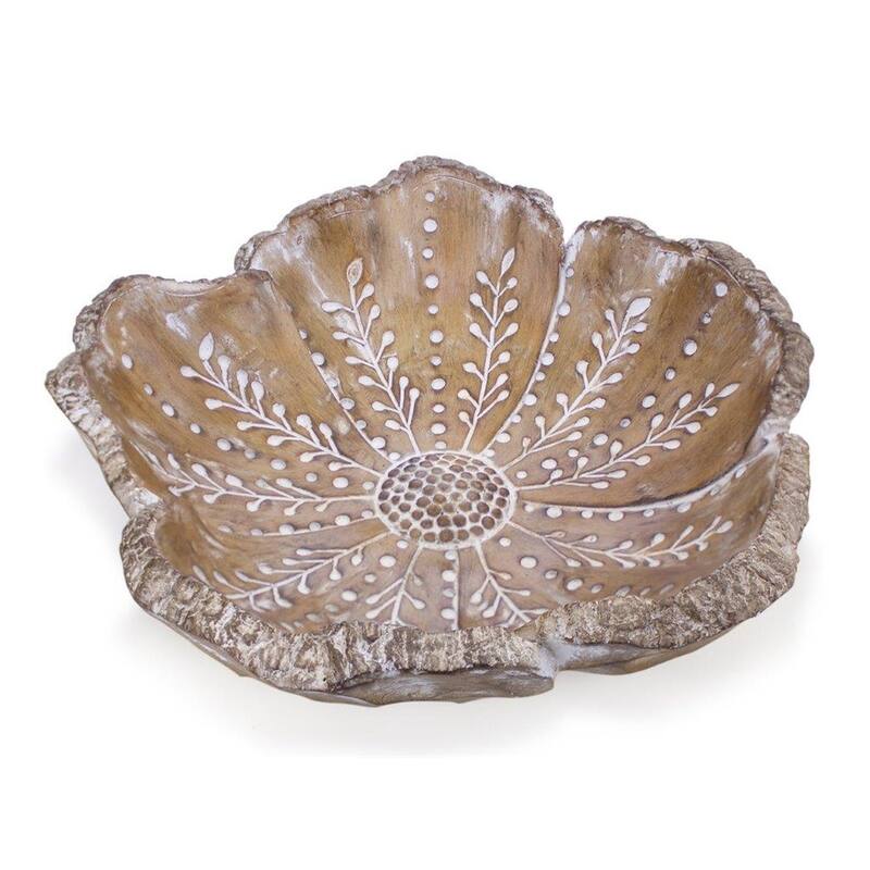 Decorative Flower Bowl - 12.75 x 13 x 3
