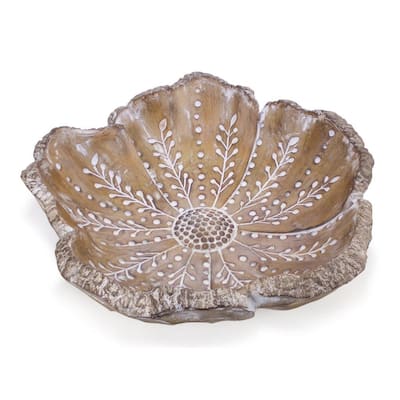 Decorative Flower Bowl - 12.75 x 13 x 3