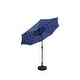 preview thumbnail 23 of 26, 9' Solar Lighted Patio Umbrella with Bronze Base Navy Blue