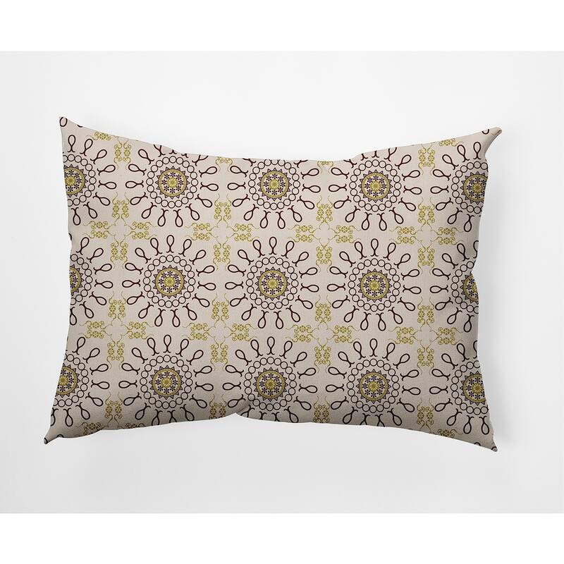 Sun Tile Indoor/Outdoor Throw Pillow - 14" x 20" - Pomegranate