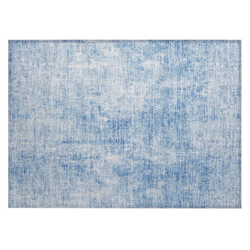 Machine Washable Indoor/ Outdoor Chantille Abstract Solid Rug
