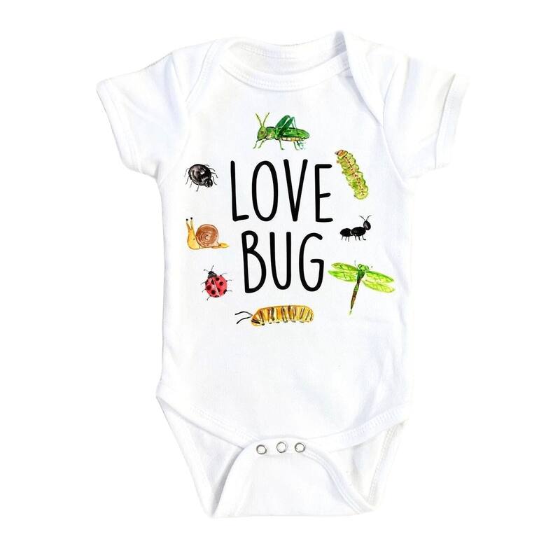 Love Bug All - Baby Boy Girl Clothes Infant Bodysuit Funny Cute Newborn - Natural - Newborn