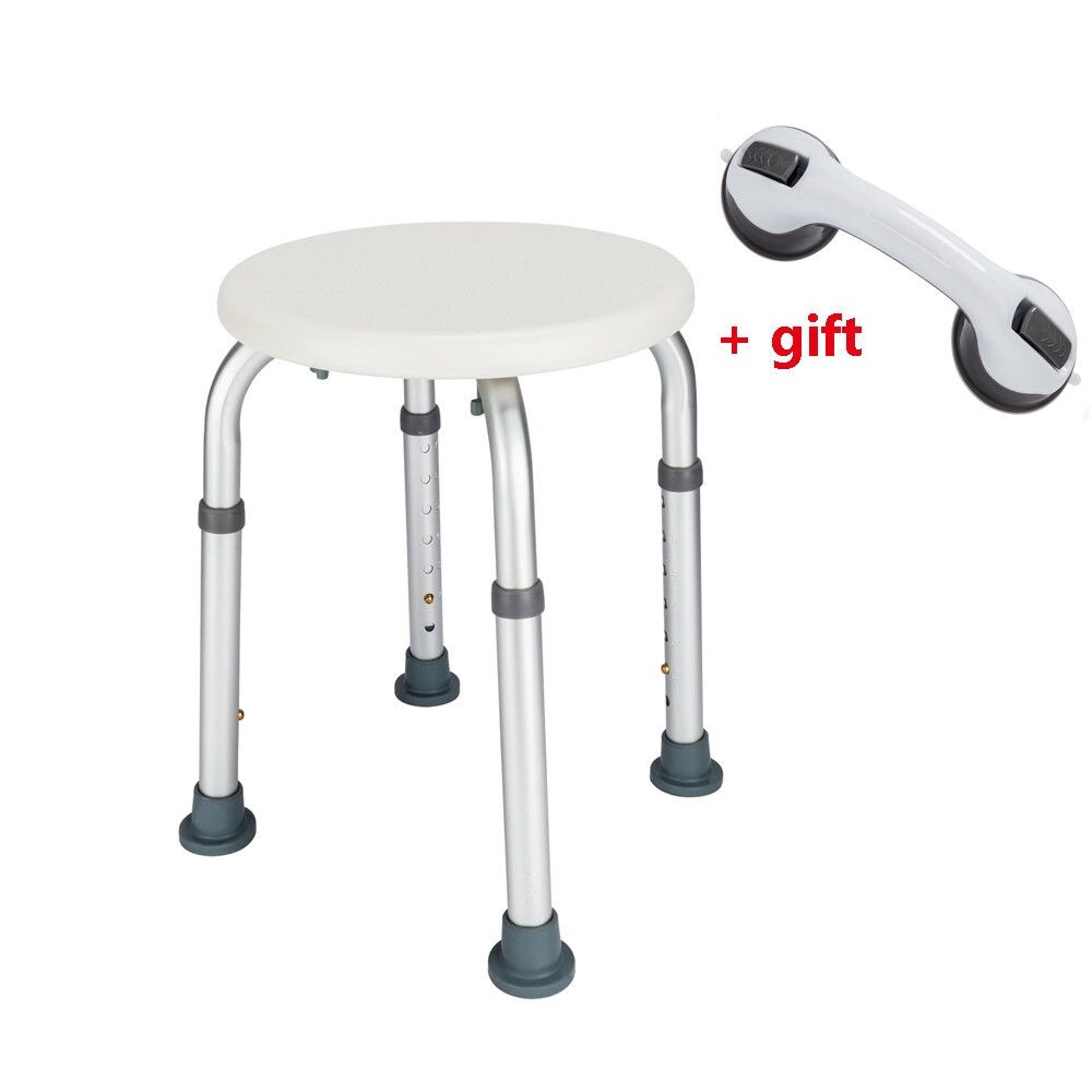 Elderly Others Who Want to Sit While Bathing,White Suitable for Bathroom YYQX Shower Stool Folding Round Lightweight Plastic Stool 