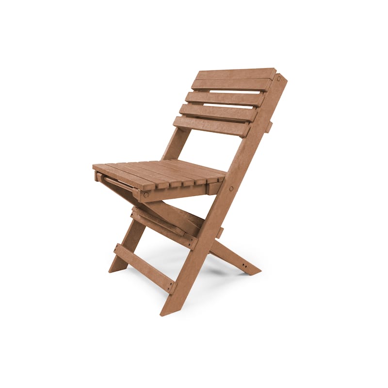 Las Cabos Fully Assembled All-Weather Recycled HDPE Outdoor Folding Bistro Chair