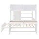 preview thumbnail 7 of 31, Full Size Loft Bunk Bed with Twin Stand-alone Bed, Shelves, Desk and Wardrobe