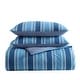 preview thumbnail 4 of 6, Nautica Gilpin Stripe Penny Pinstripe Reversible Cotton Comforter Set Coastal (Blue)