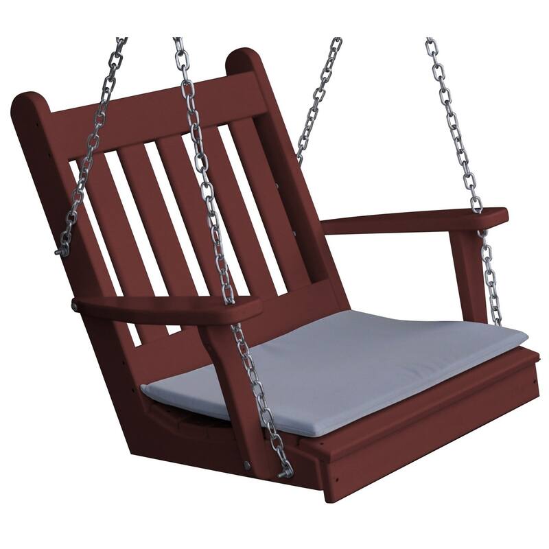 Poly Traditional English Chair Swing - Cherrywood
