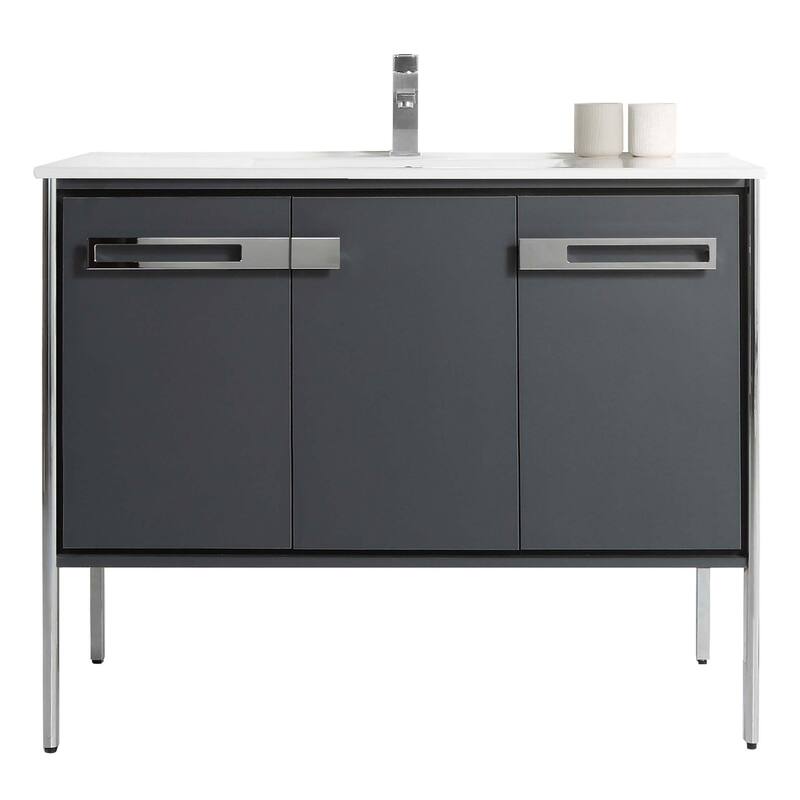 Fine Fixtures Oakville Bathroom Vanity with White Ceramic Sink