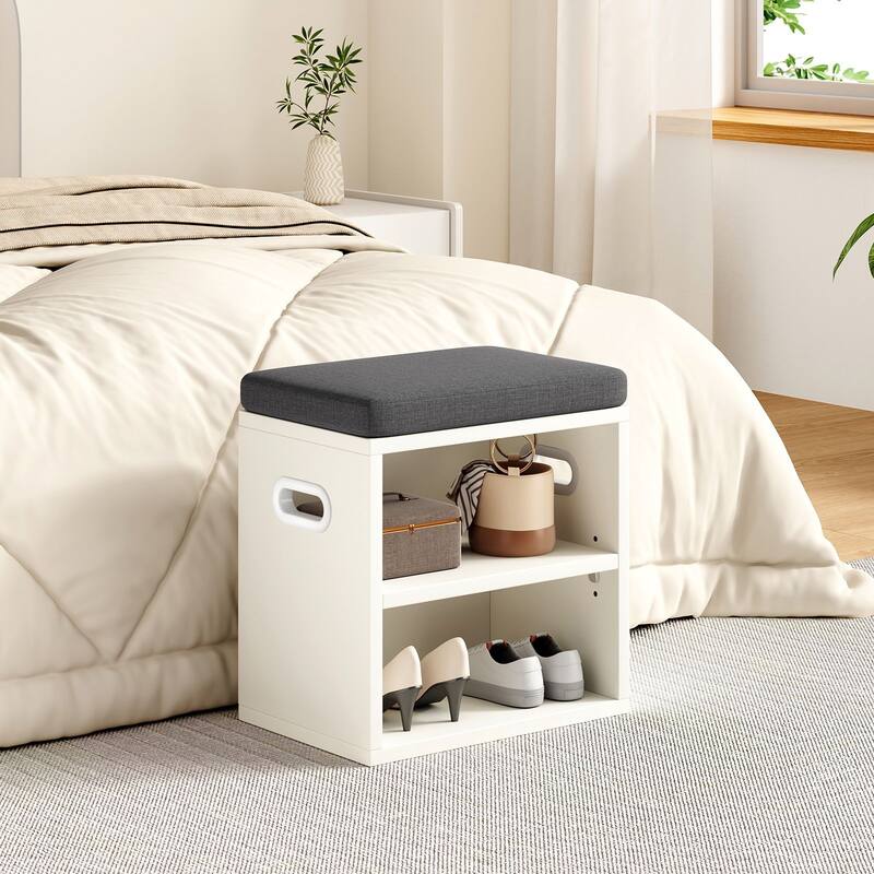 Small Shoe Bench for Entrywaywith Cushion Shoe Bench with Storage and Seating