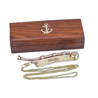 Solid Brass/Copper Bosun Whistle w/ Rosewood Box - Bed Bath & Beyond ...