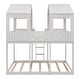 preview thumbnail 11 of 26, Sturdy Full Over Full Wood Bunk Bed with Playhouse Roof and Guardrails, 400lbs Capacity