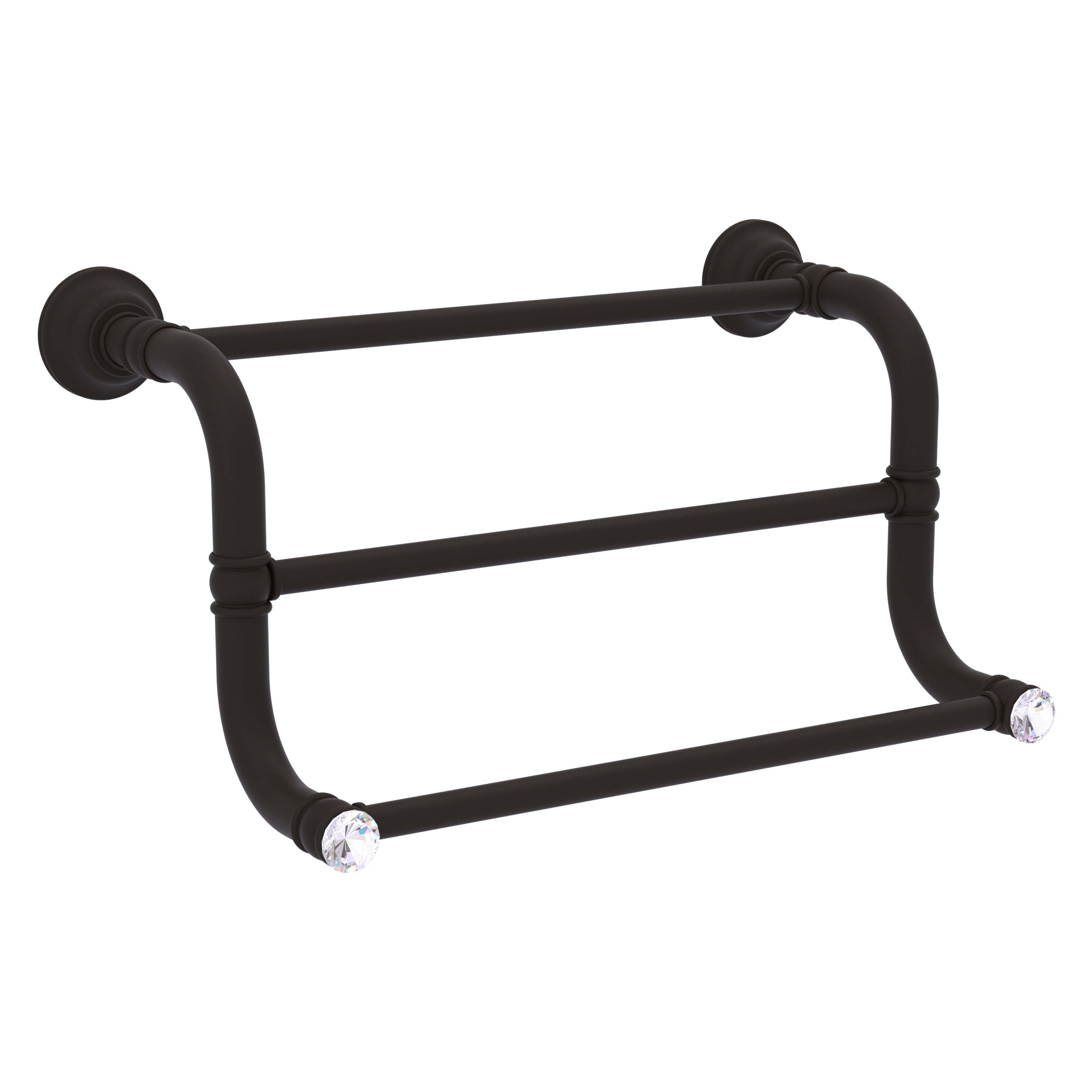 Allied Brass Carolina Crystal 3 Bar Hand Towel Rack