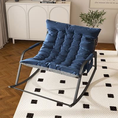 Breathable Ergonomic Rocking Chair with Storage