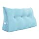 WOWMAX Large Reading Wedge Headboard Pillow for Bed Rest Back Support - Twin - Sky Blue
