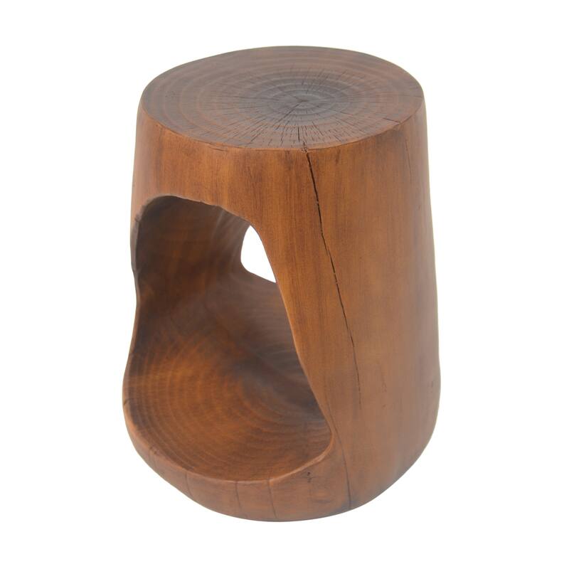 Hollow Side Table, Wood-like texture